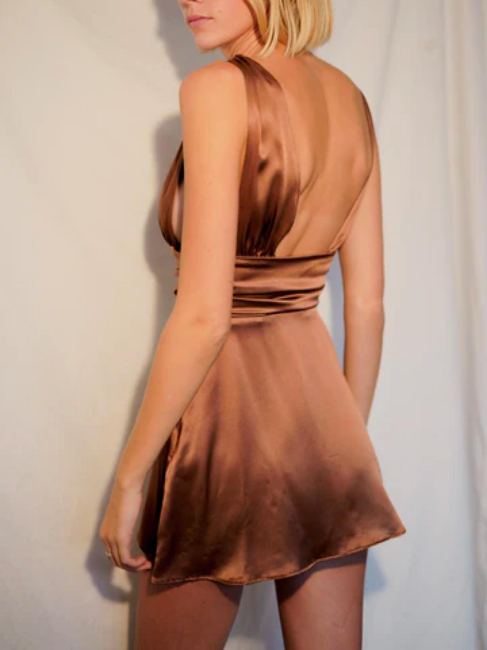 Abby Dress in Mocha