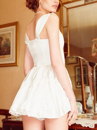 Elisabeth Dress in White Silk