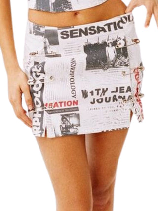 Safety Pin Skirt and Newspaper Tee Set