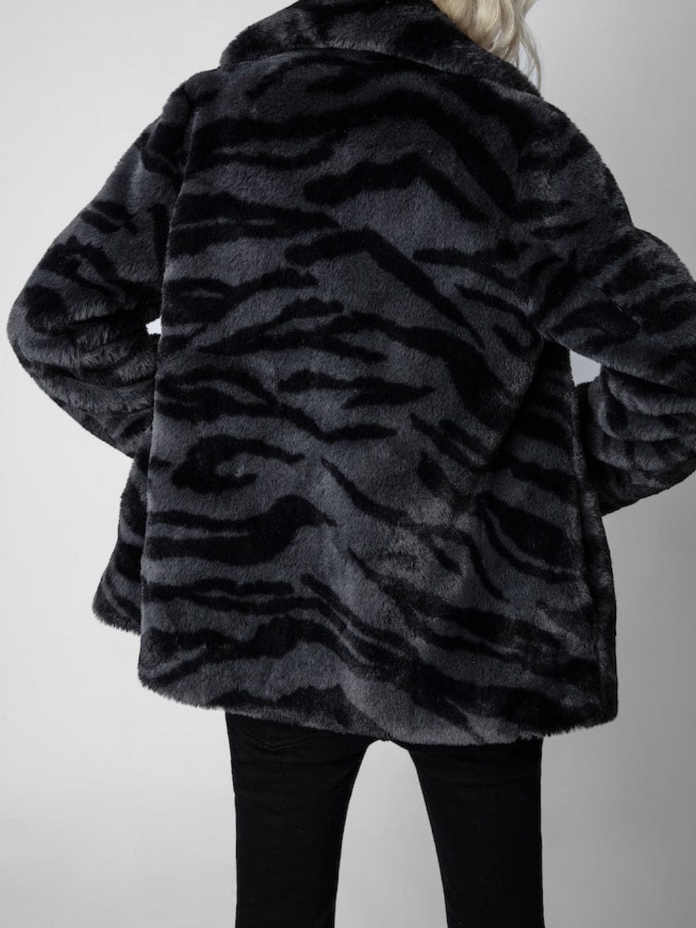 Zadig & Voltaire Fera Tiger Faux Fur Coat Jacket