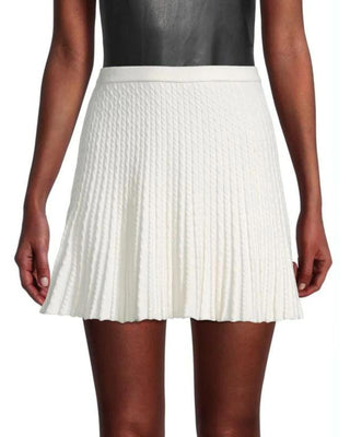 Kenna Cable Knit Tank Top and Baker Cable Knit Skirt in White
