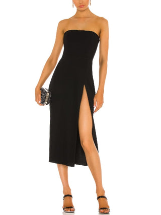 Mandy midi dress in black