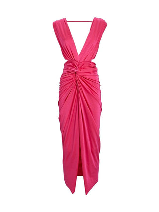 Mia Dress in Magenta Pink
