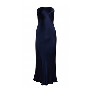 Moon Dance Strapless Dress in Navy