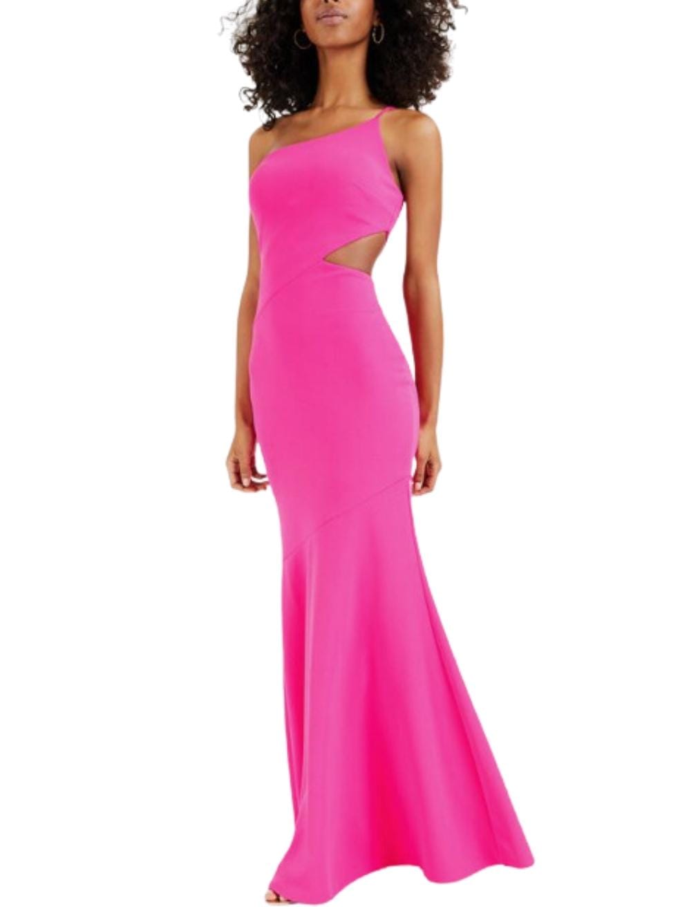 One-Shoulder Side-Cutout Gown