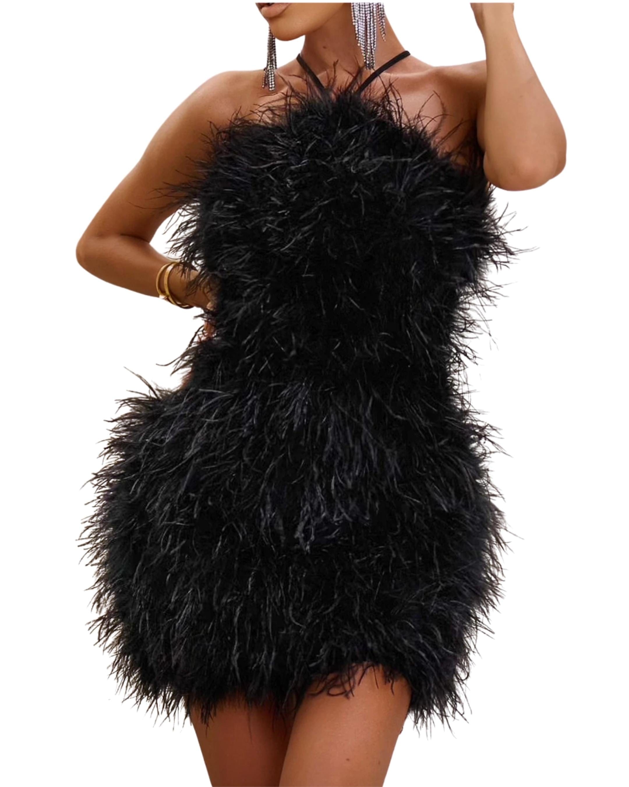 Fluffy hotsell feather dress