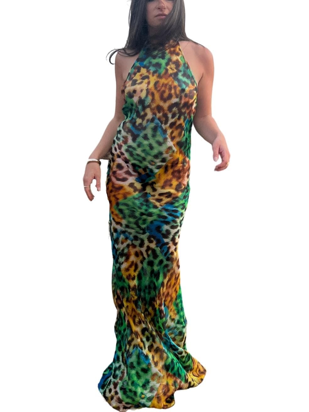 Printed Halter Dress