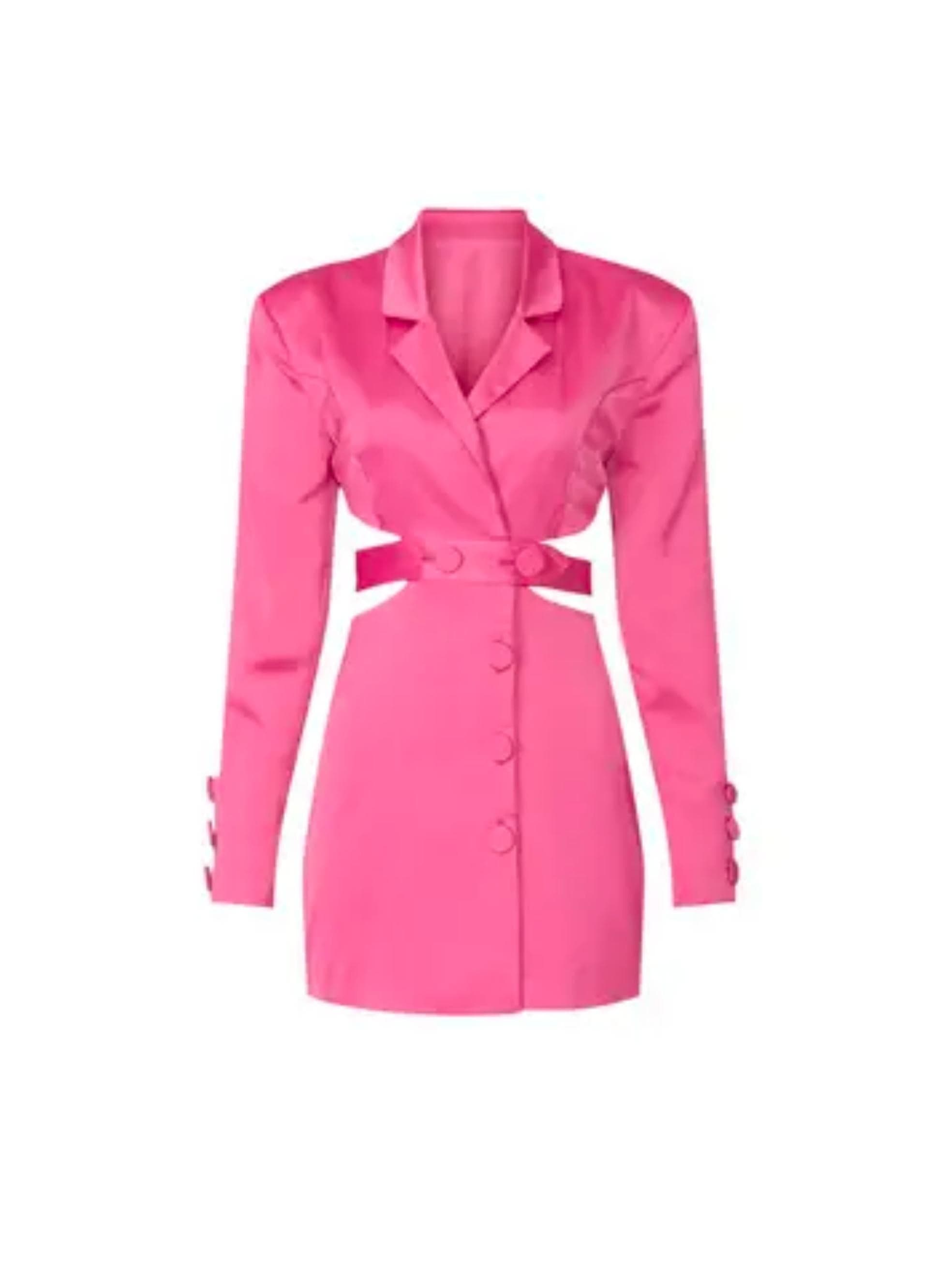 Marie Blazer Mini Dress in Pink