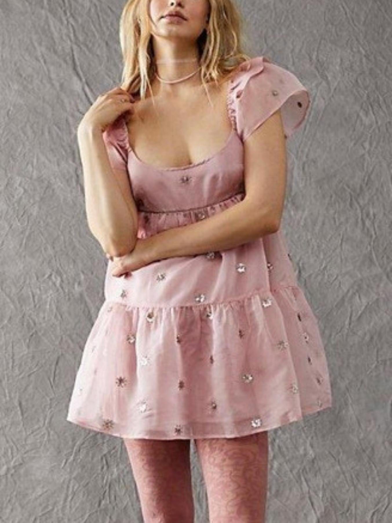 Maude Mini Dress in Pink