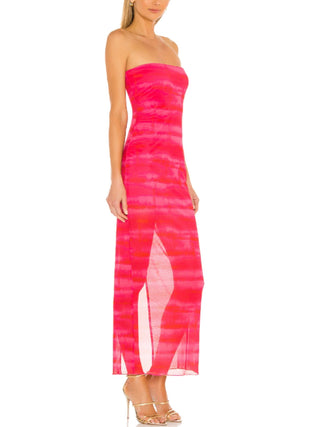 h:ours Rios Maxi Dress in Strawberry Tie Dye