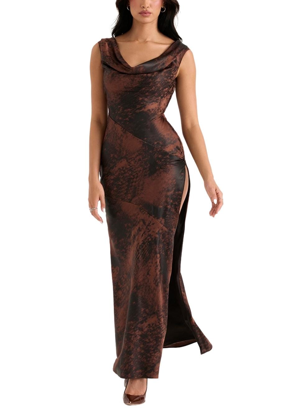 Alaina Dress in Rust