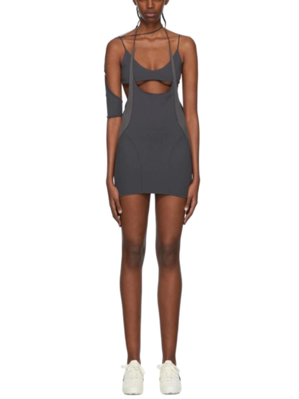 Racer Mini Dress in Grey – Bipty