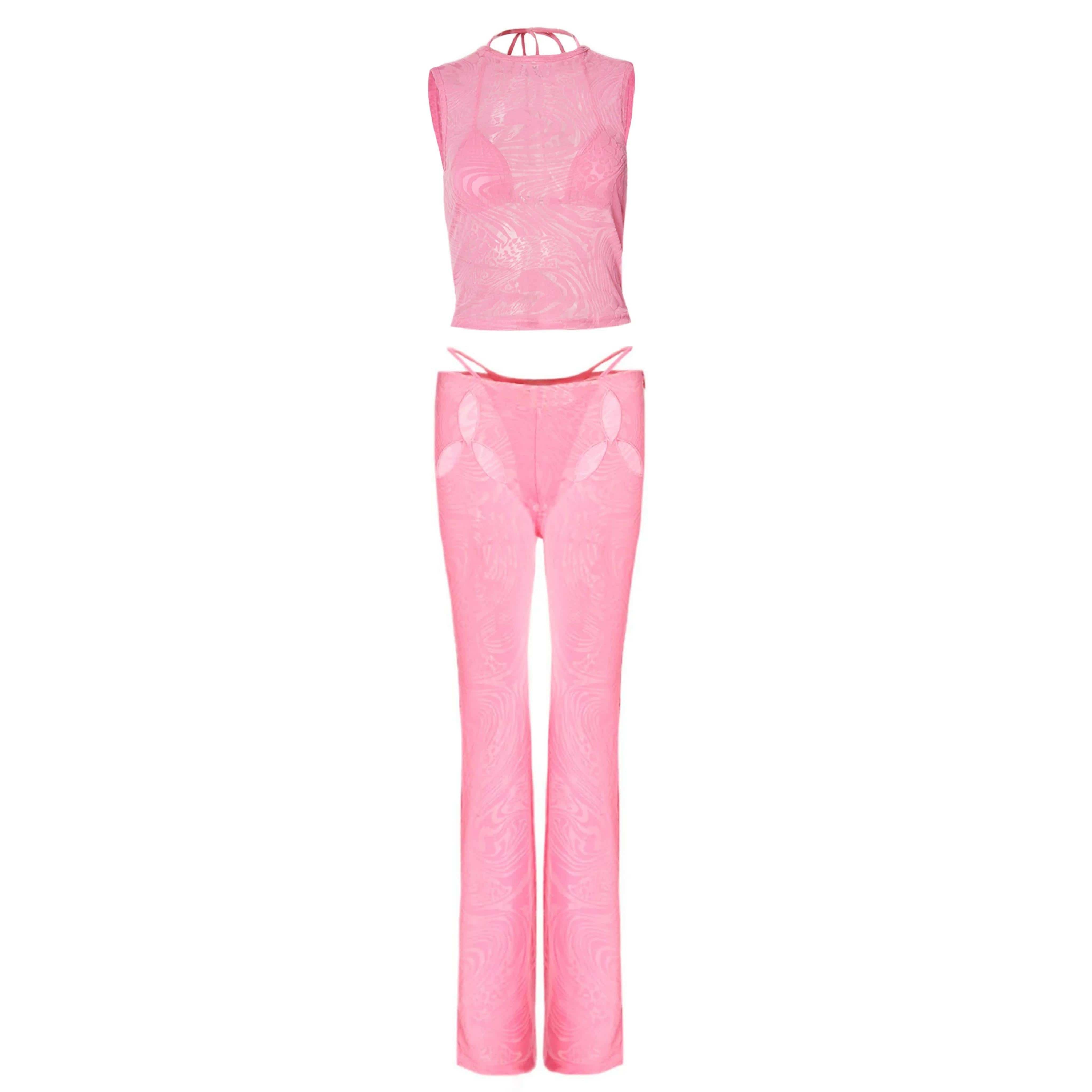 Juicy Couture 2-piece Logo Tee & Pants Pajama Set in Pink