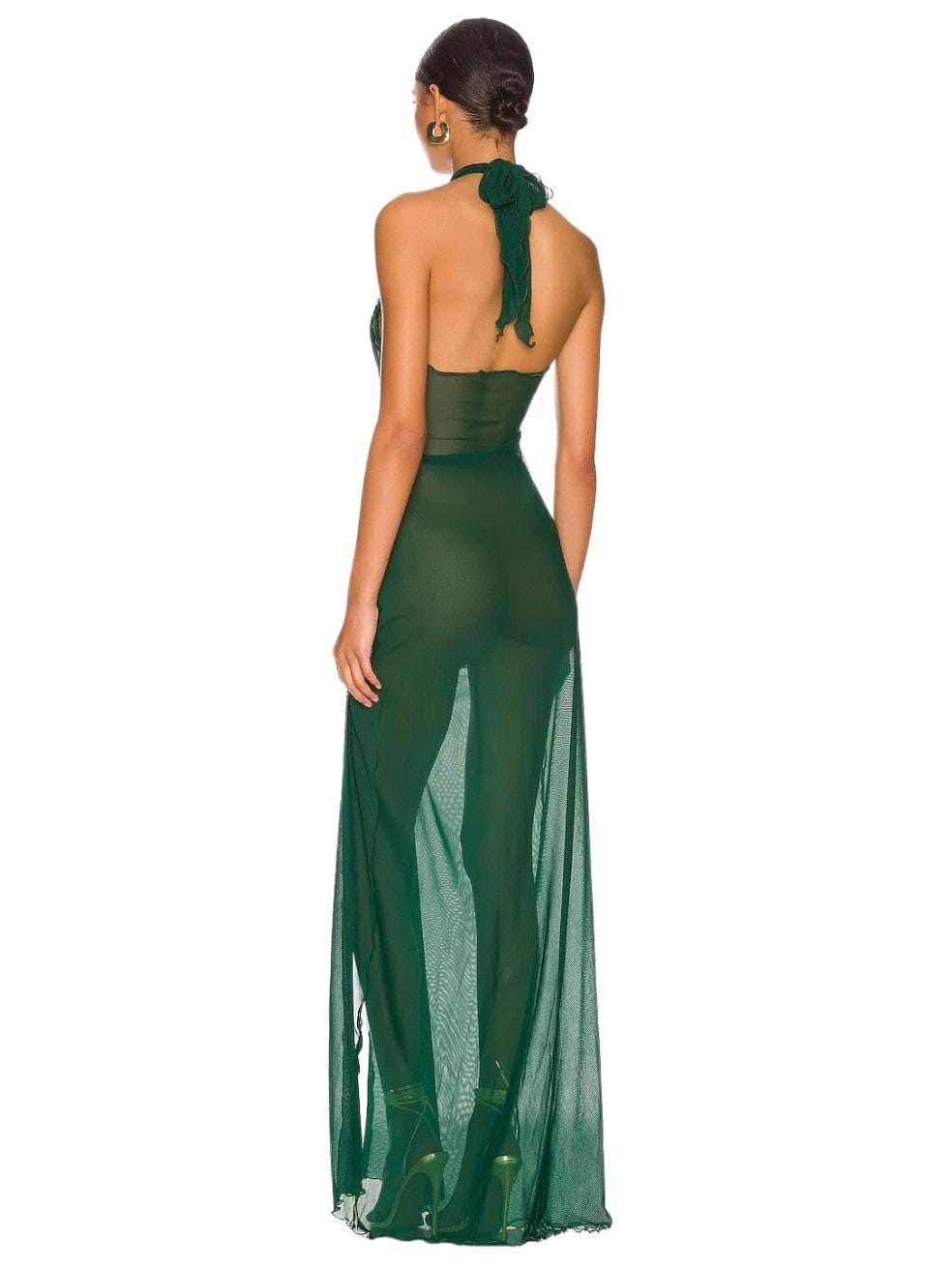 Mesh Wrap Gown