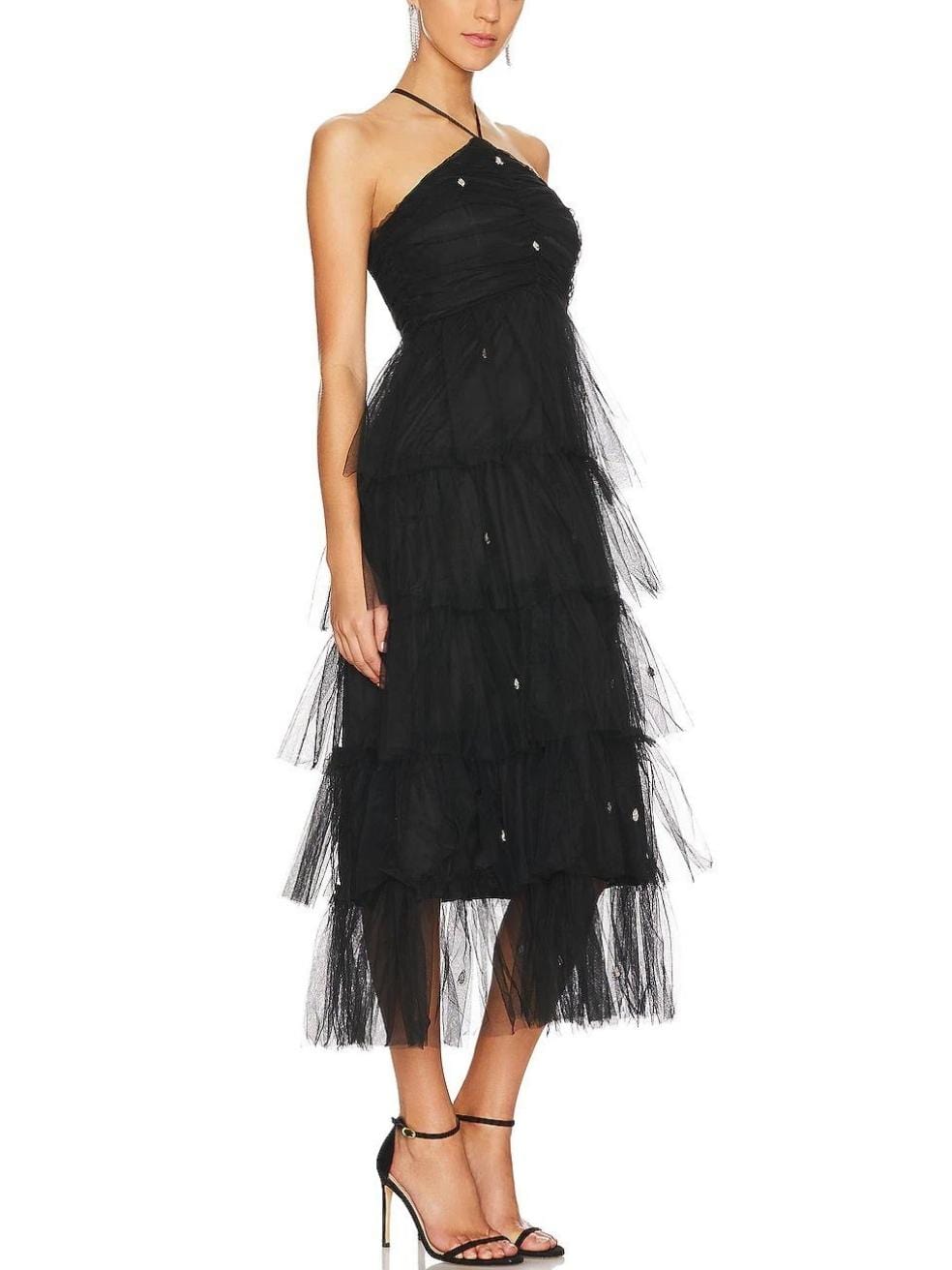 Tiered Tulle Maxi Dress