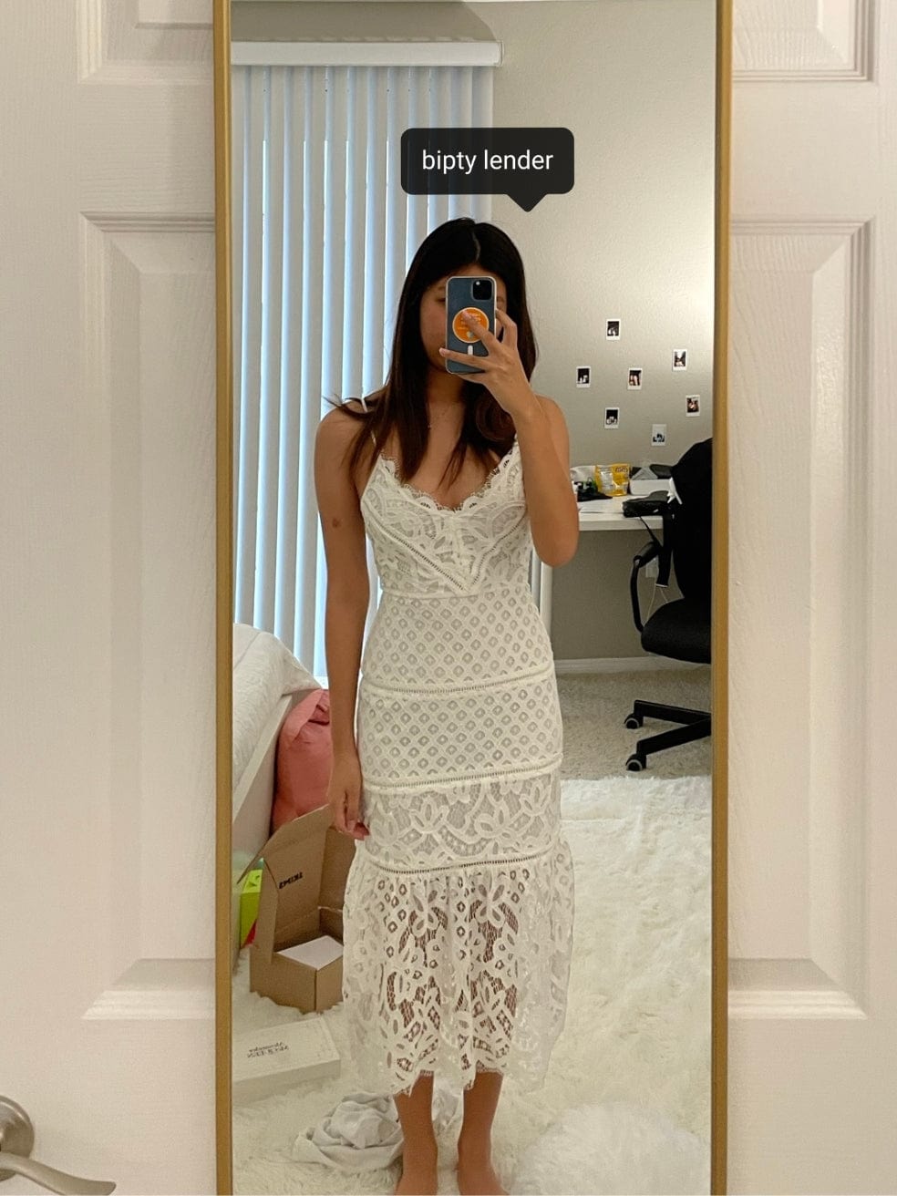 Tilly Midi Dress in White
