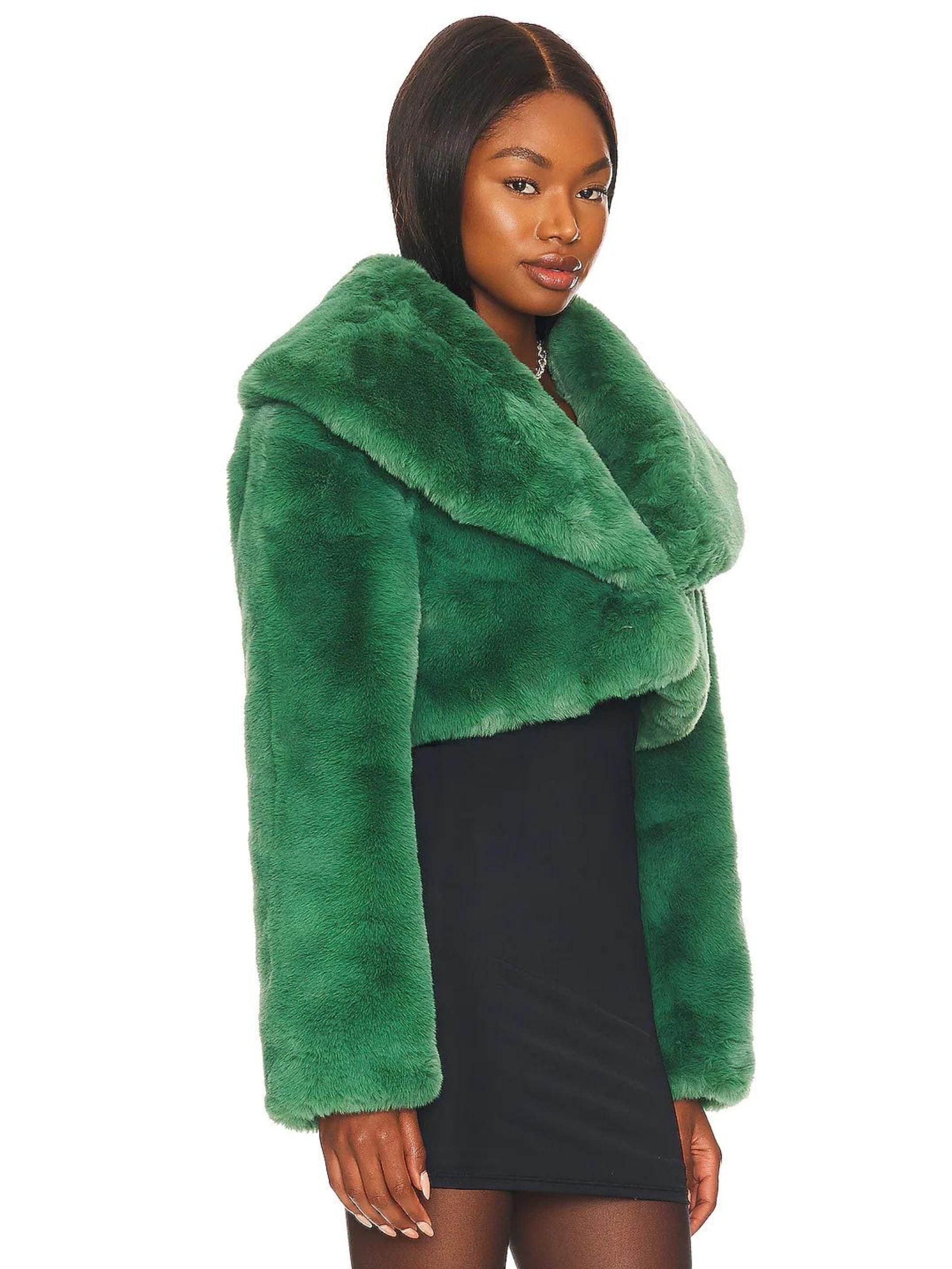 Zoe Cropped Jacket in Spruce Green