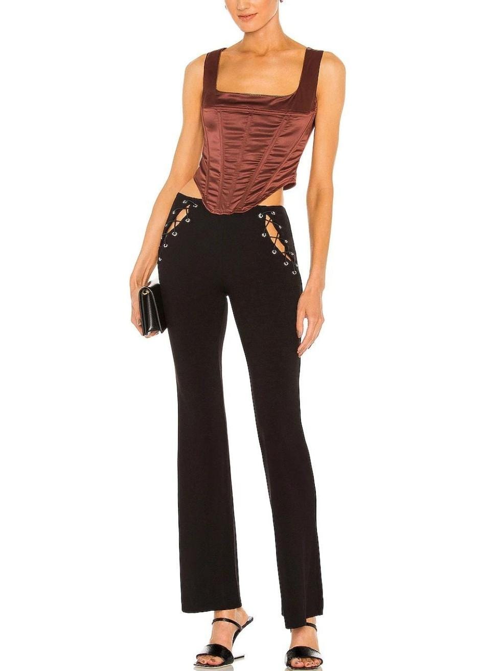 Miaou Campbell Corset in Brown Metallic – Bipty