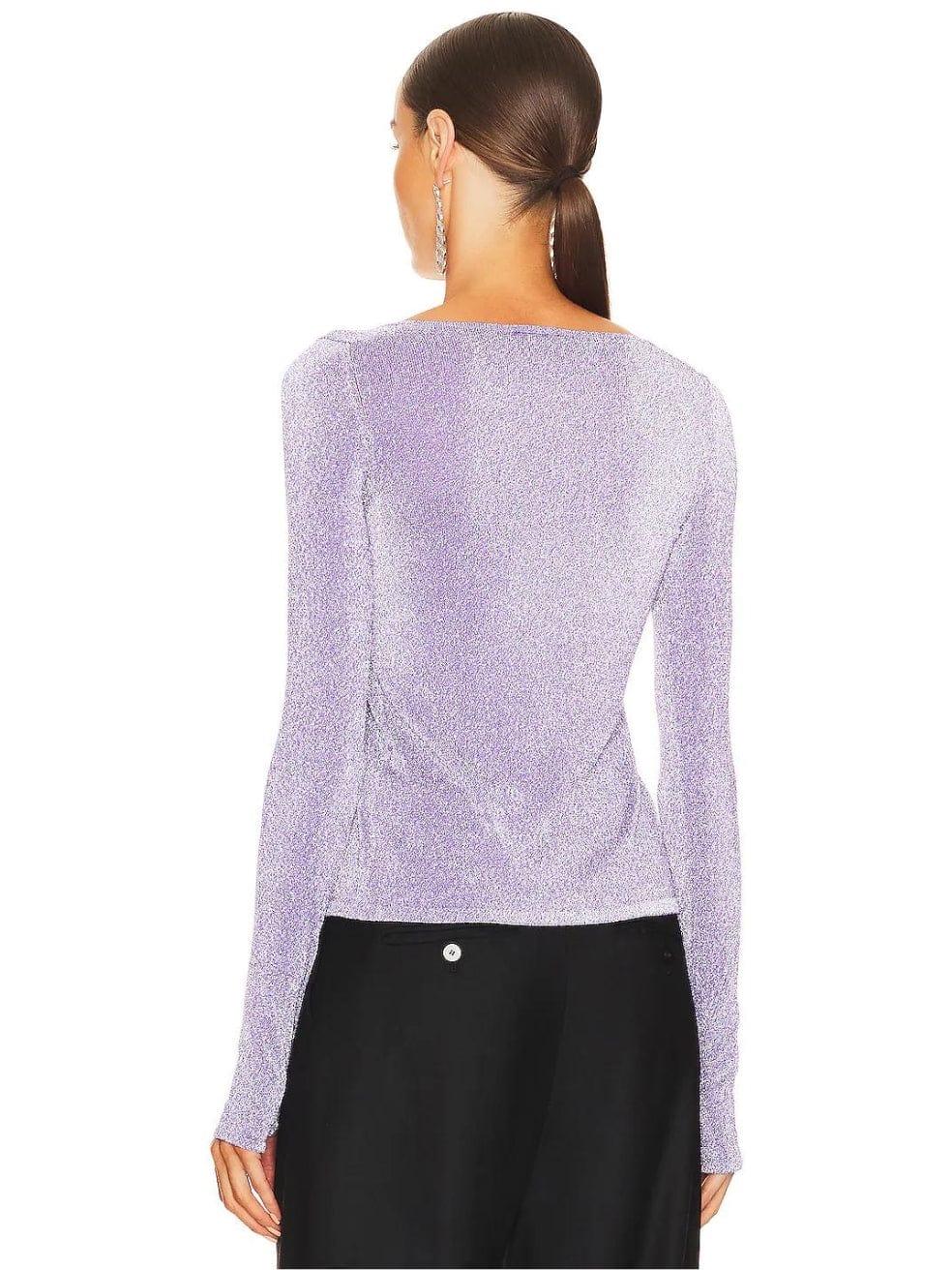 Reflective Top in Purple