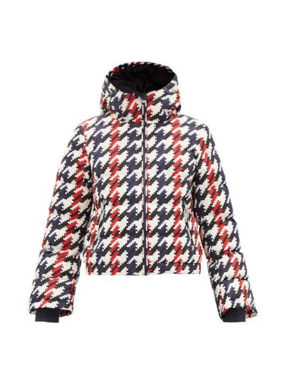 Houndstooth Ski Jacket in Red, White, & Blue