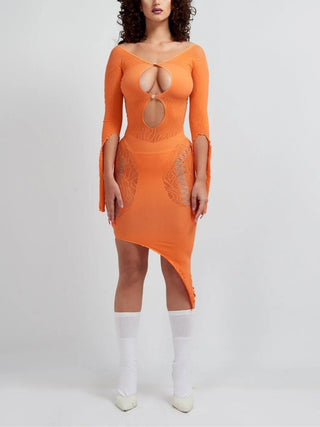 Charlotte Dress in Tangerine