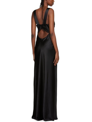 Reformation Chania Silk Dress - Black M