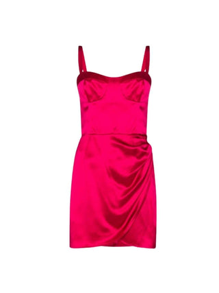 Reformation Pink Fonda Silk Mini Dress