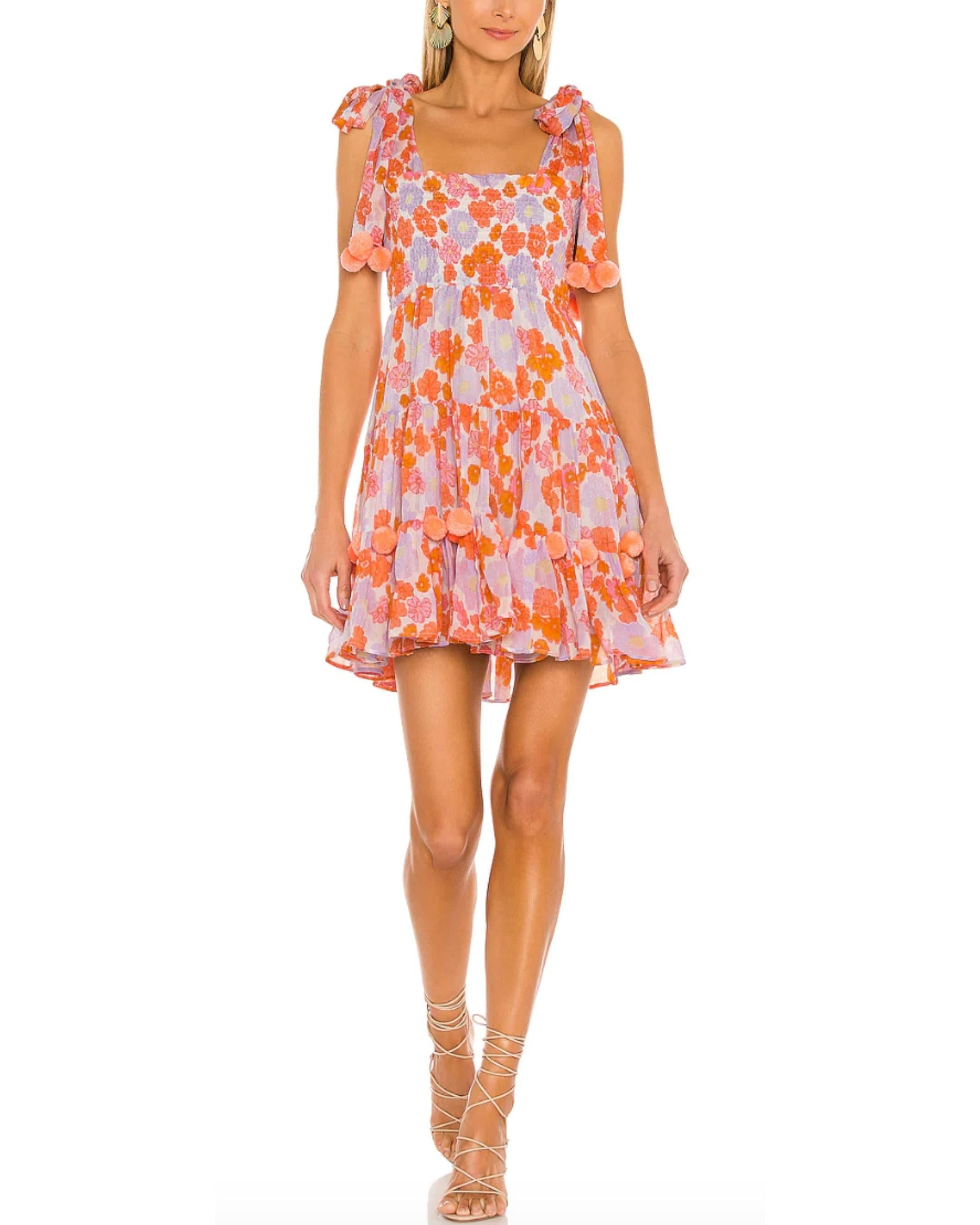 Pippa Short Dress in Flowers