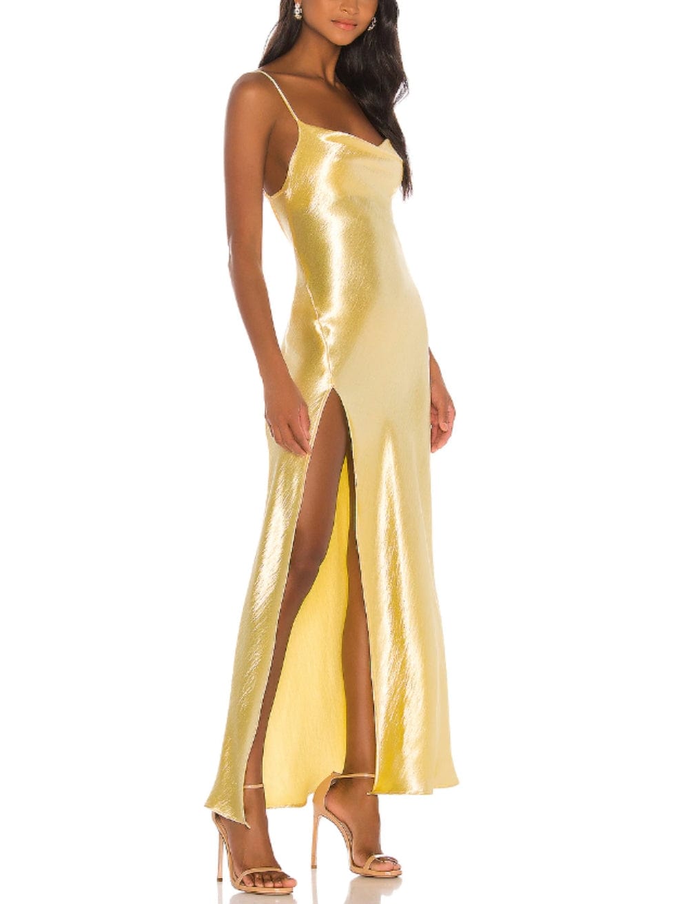 River Slip Gown in Gold