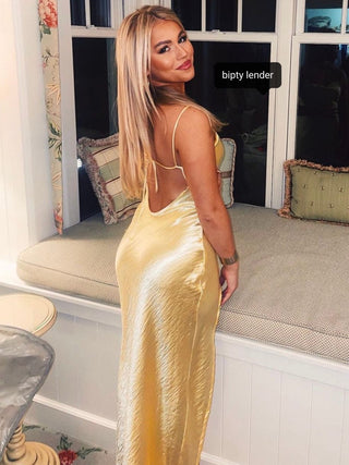 River Slip Gown in Gold