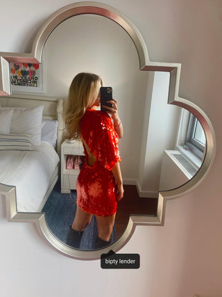 Jasy sequined open-back mini dress
