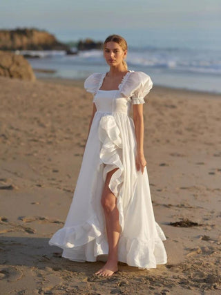 Ivory Ruffle Gown