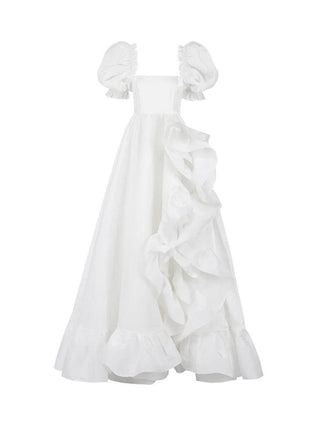 Ivory Ruffle Gown