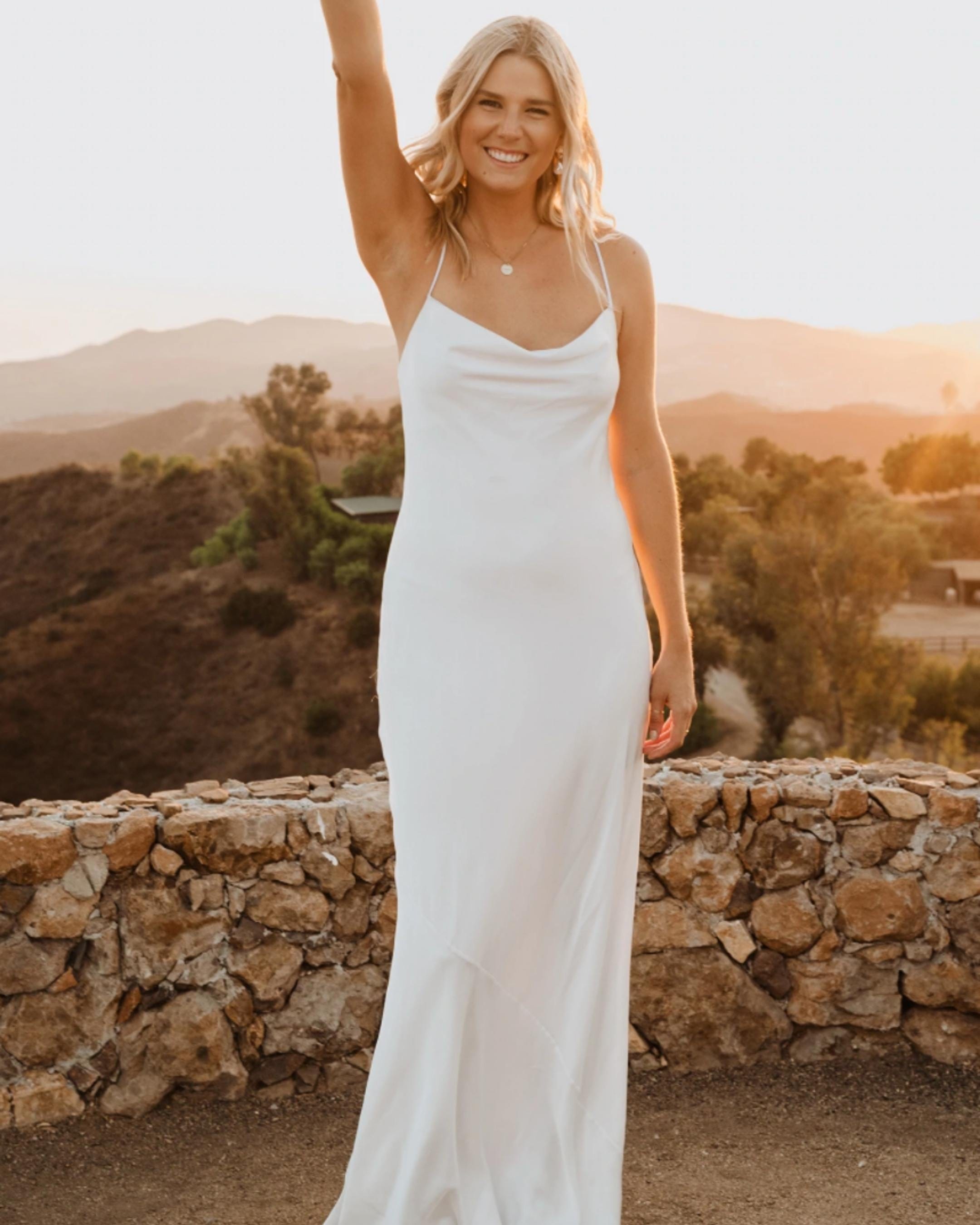 Tuscany Maxi Slip Dress in Ivory