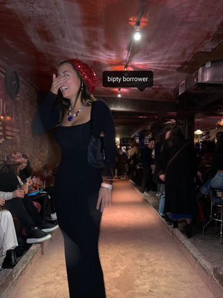 Soft Lounge Long Sleeve Dress in Onyx – Bipty