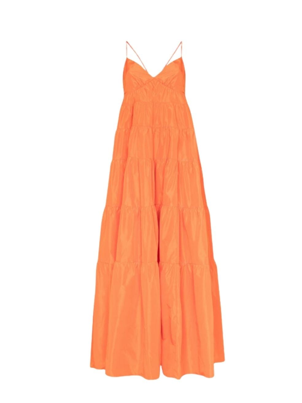 Kehlani Slinky Jersey Hardware Detail Strapless Maxi Dress in Burnt Orange  | Oh Polly