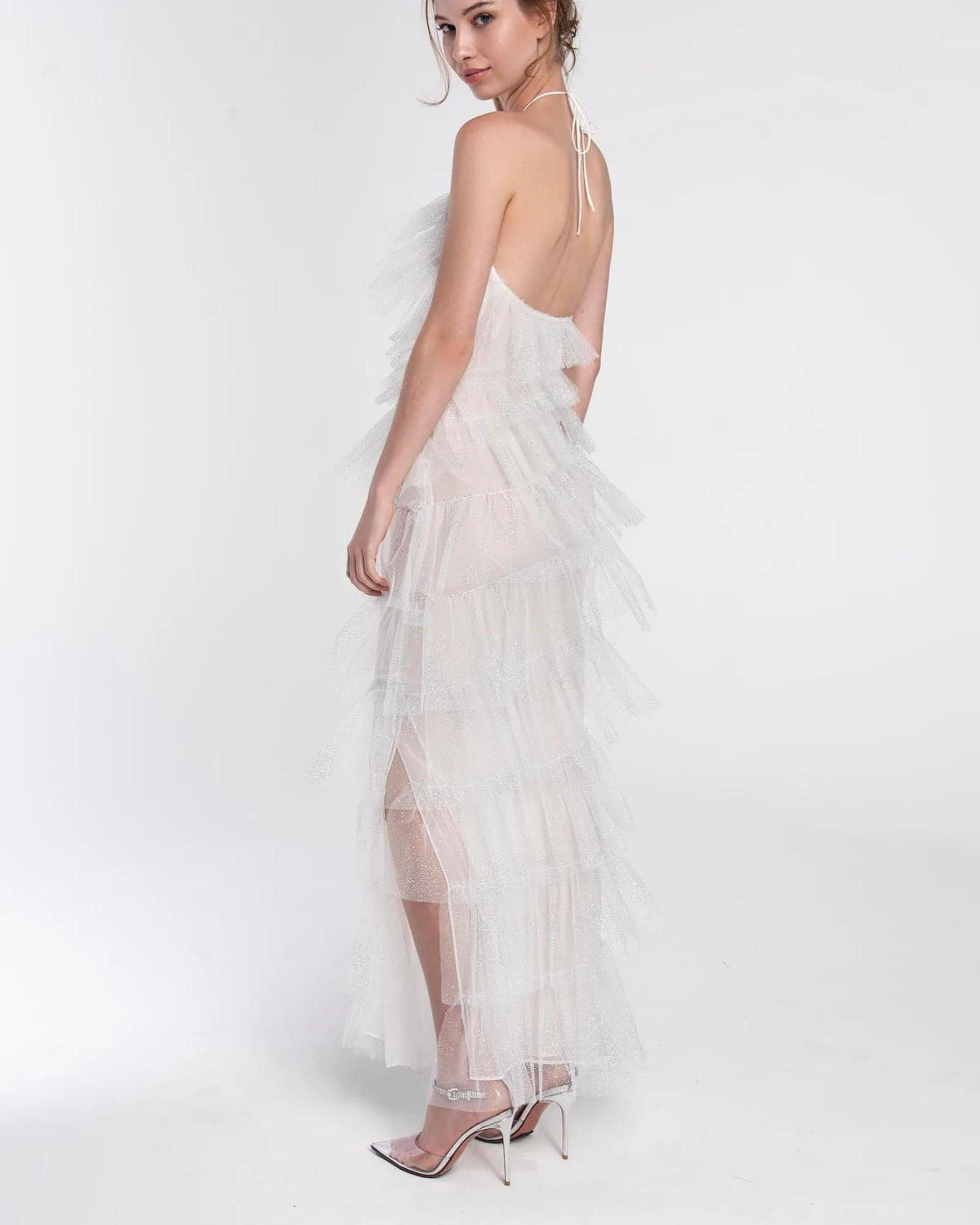Henri Gown in Blanc Sparkle