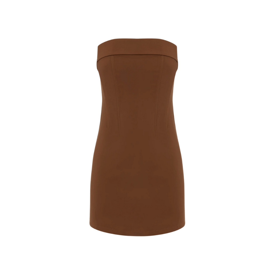 Chloe Corset Dress in Brown
