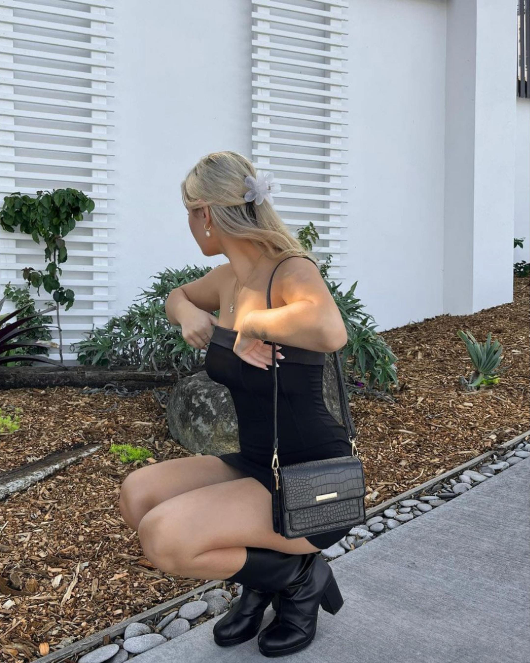 Chloe Corset Dress in Black
